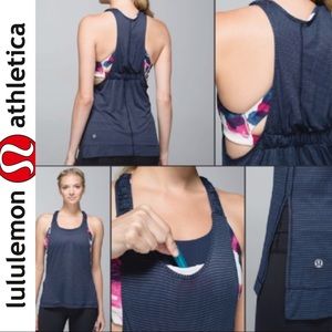 Lululemon Stash It Tank Inkwell Bumble Berry Sz 12